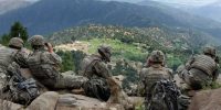 070822-A-6849A-667 -- Scouts from 2nd Battalion, 503rd Infantry Regiment (Airborne), pull overwatch during Operation Destined Strike while 2nd Platoon, Able Company searches a village below the Chowkay Valley in Kunar Province, Afghanistan Aug. 22.